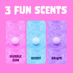 Two Sisters Unicorn Bath Bombs unleash fruity scents during a lively, easy cleanup bath.