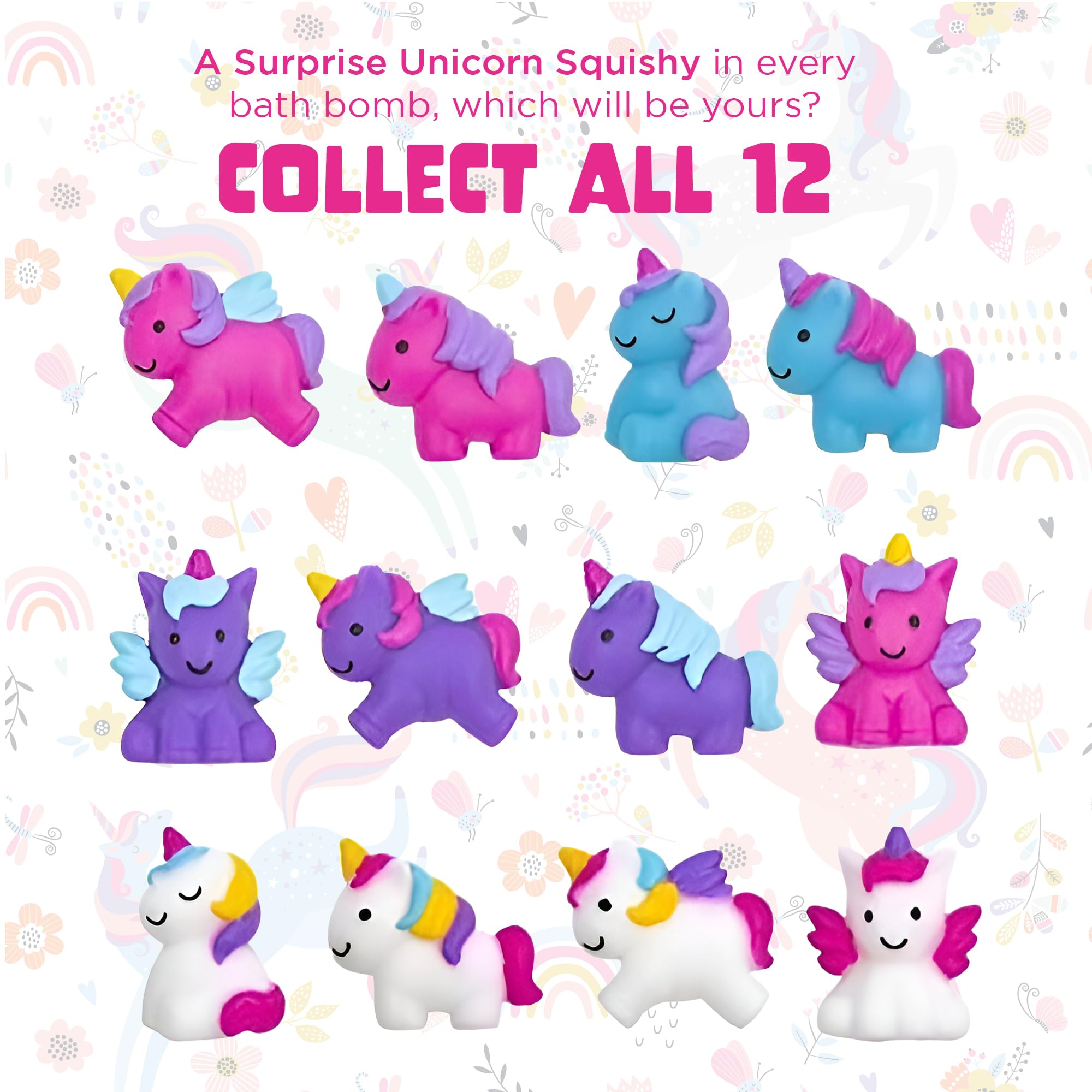 Two Sisters Unicorn Bath Bombs with surprise inside offer collectable toys for kids.