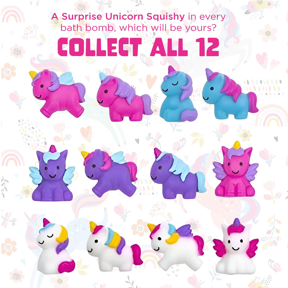 Two Sisters Unicorn Bath Bombs with surprise inside offer collectable toys for kids.
