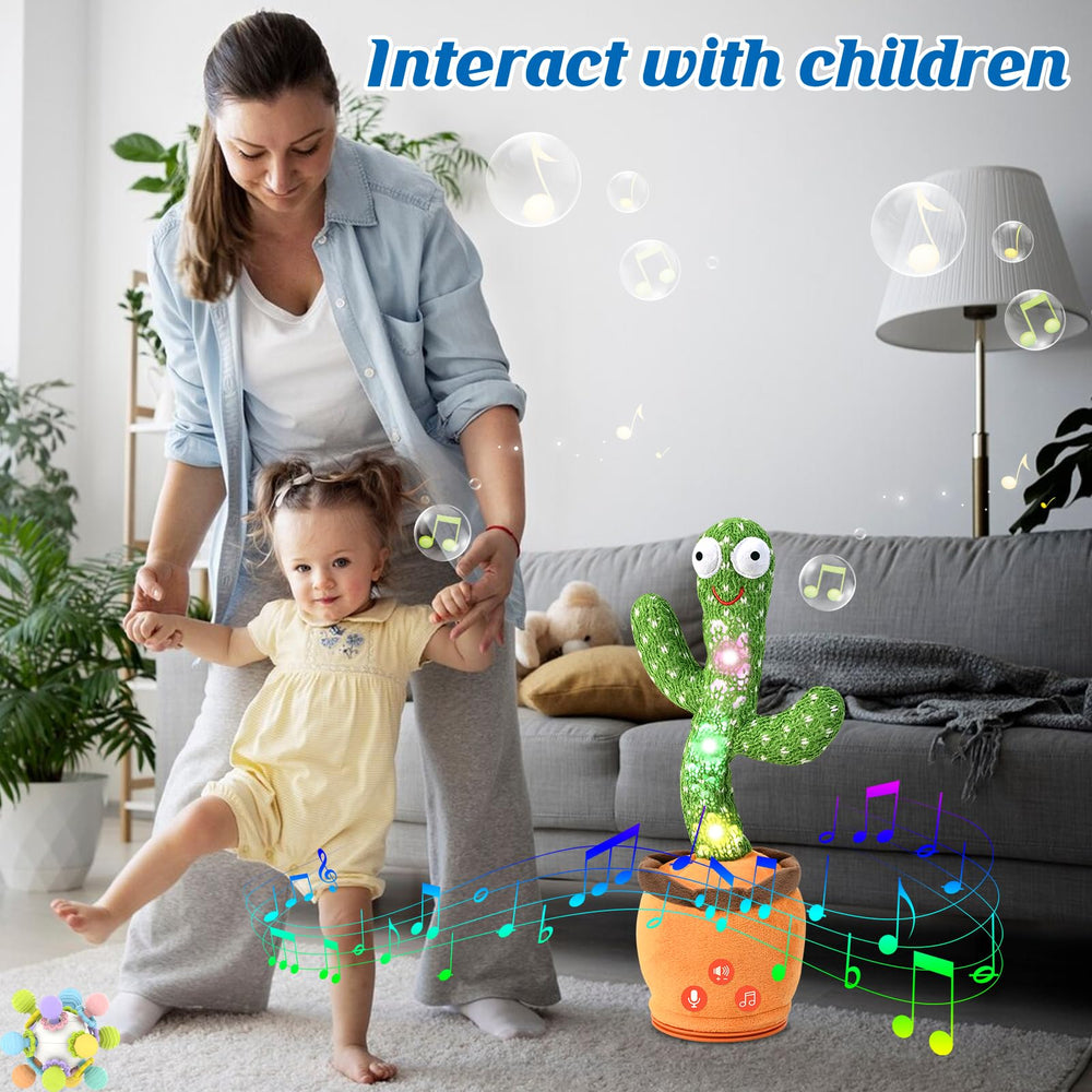 TWORIVER Dancing Cactus Toy recording feature captures your voice for playful replay.