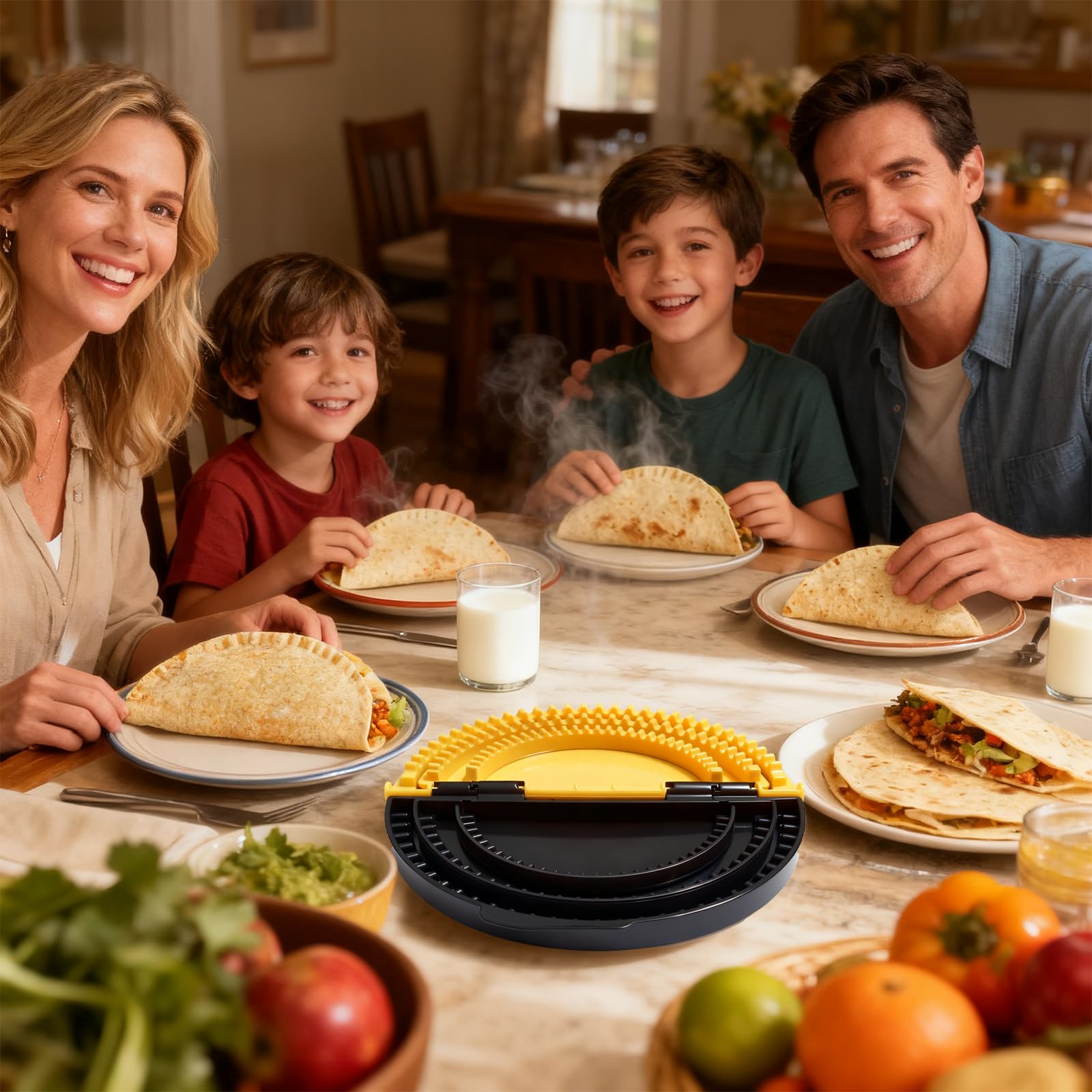 Twostubir 3-in-1 tool sparks family kitchen moments during taco night.