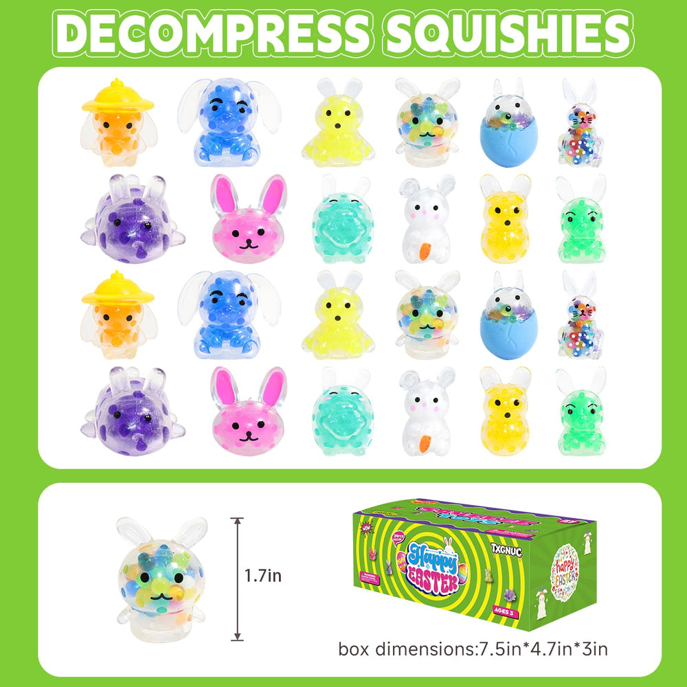 TXGNuc mini bunny squishies feel soft and squeezable.