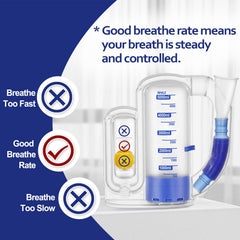 TyeinGo Breathing Trainer in use illustrating guided breathing cadence.