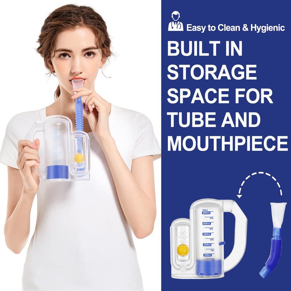 TyeinGo Breathing Trainer packaging image highlighting portability.