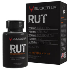 Tyeingo Bucked Up RUT capsules bottle boosts daily energy and stamina.