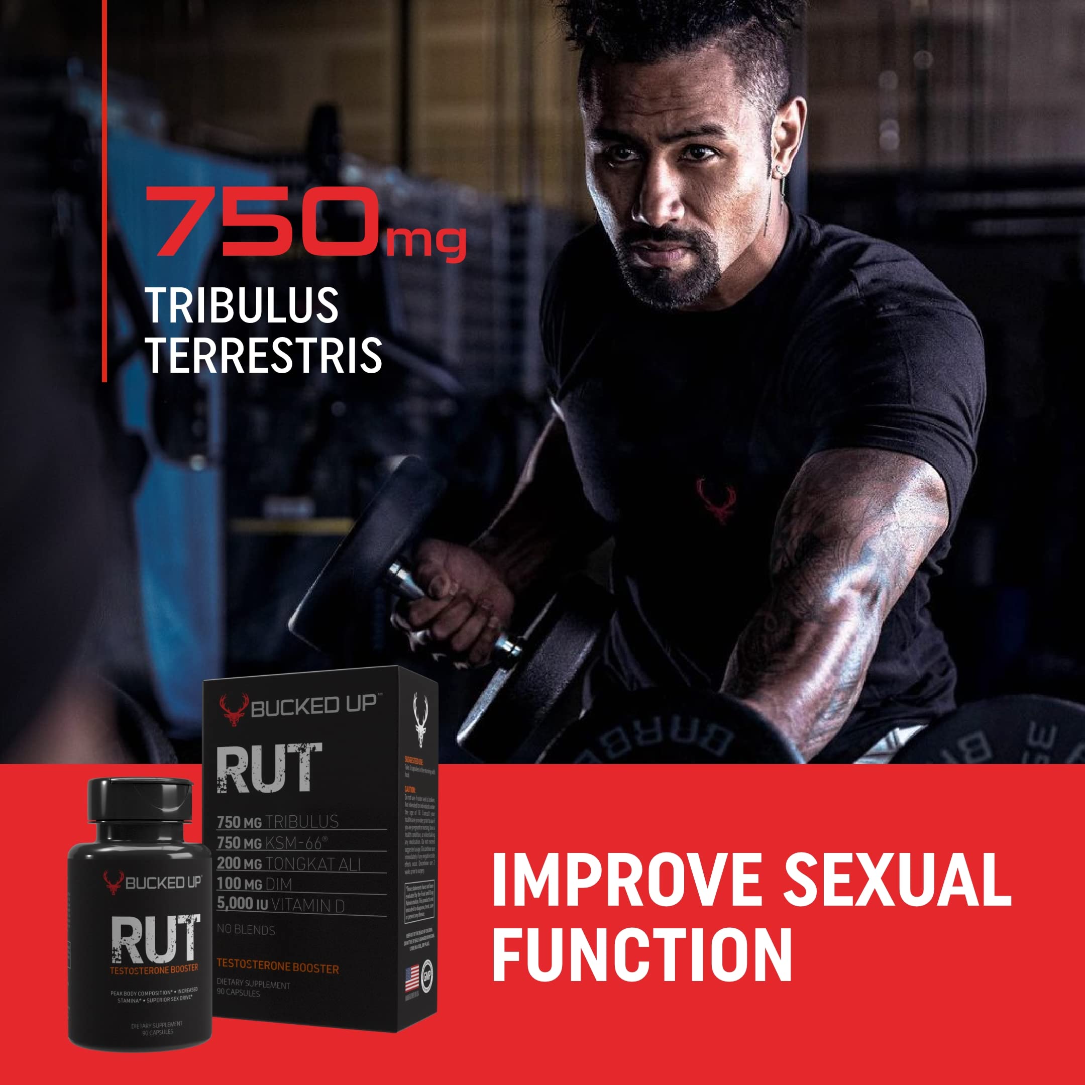 Tyeingo Bucked Up RUT workout scene conveys stronger focus and endurance.