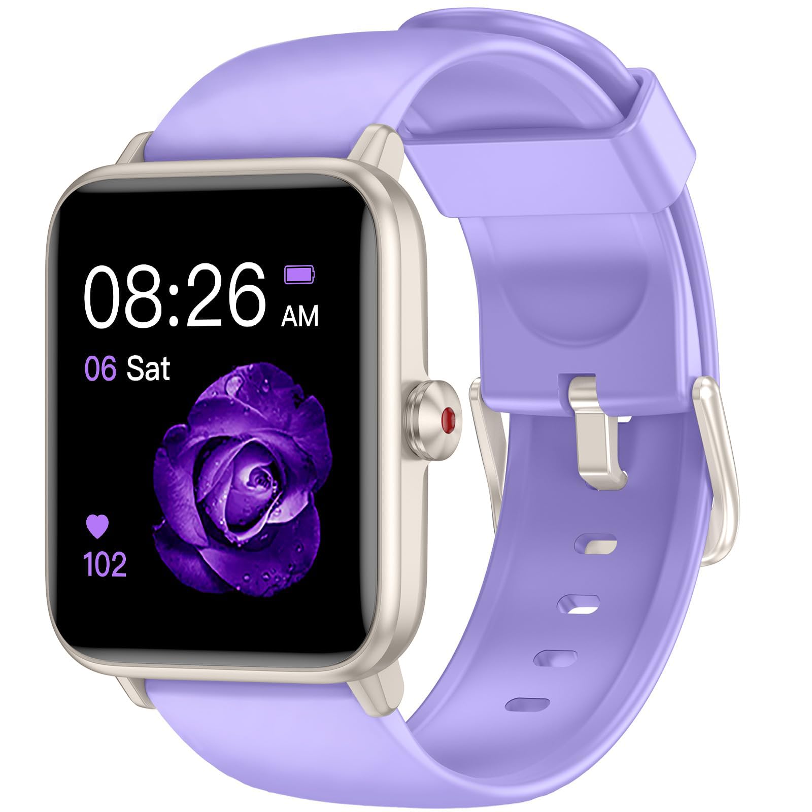 TYKOIT smart watch front face with bright display for quick data checks.