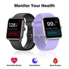 TYKOIT smart watch heart rate monitor captures real-time health data.