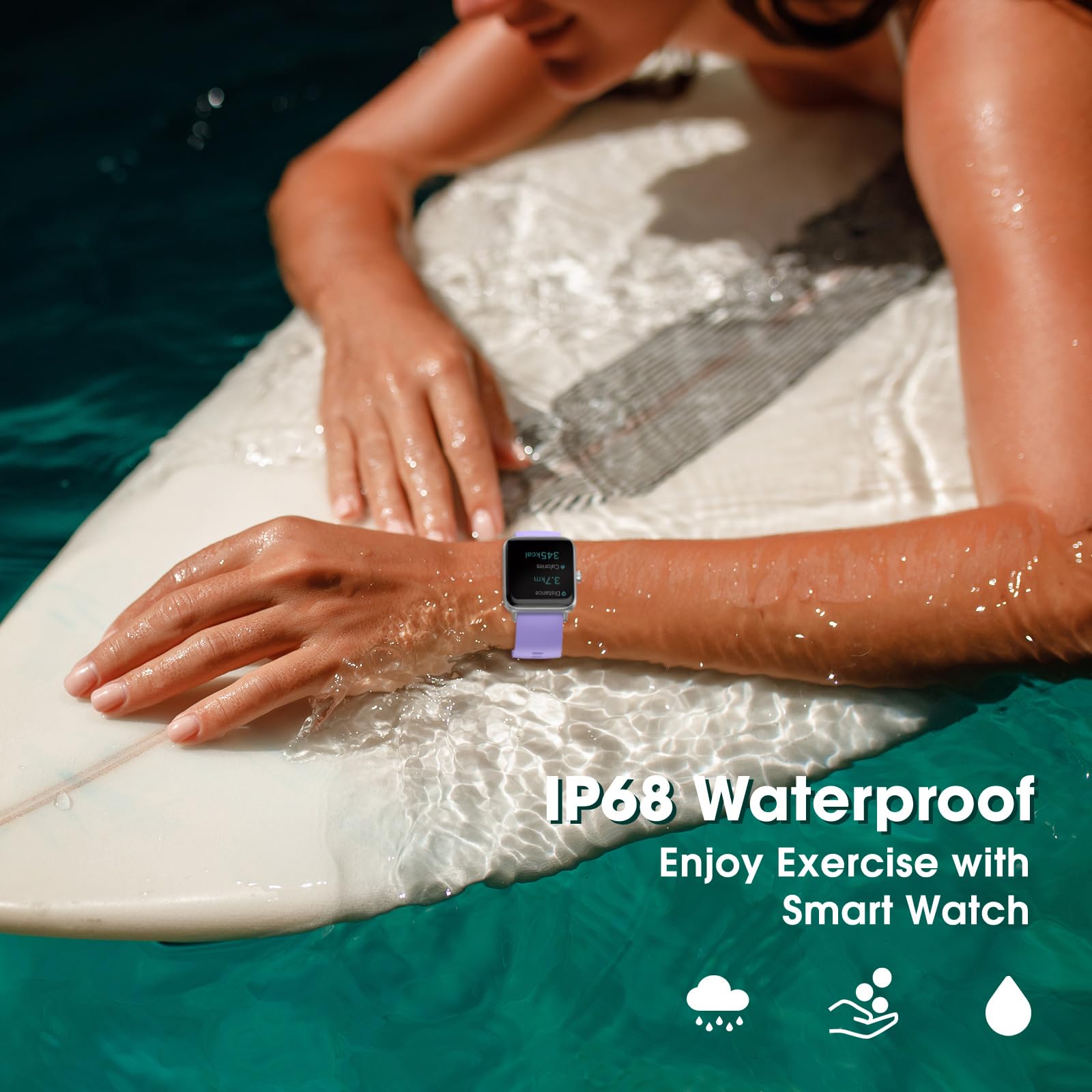 TYKOIT smart watch sleep tracking reveals nightly rest patterns.