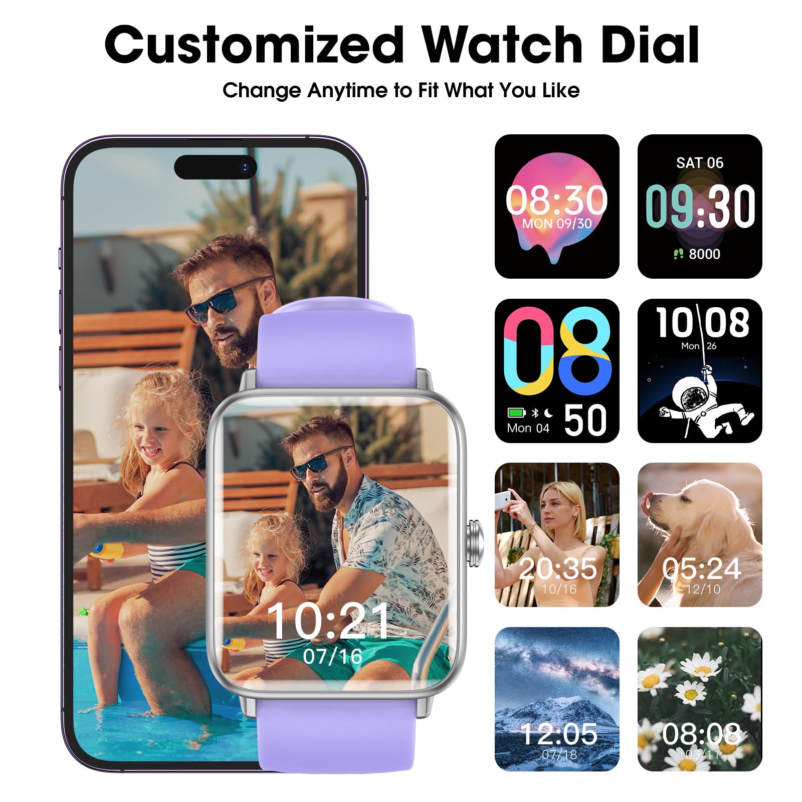TYKOIT smart watch sports modes support various activities and tracking.