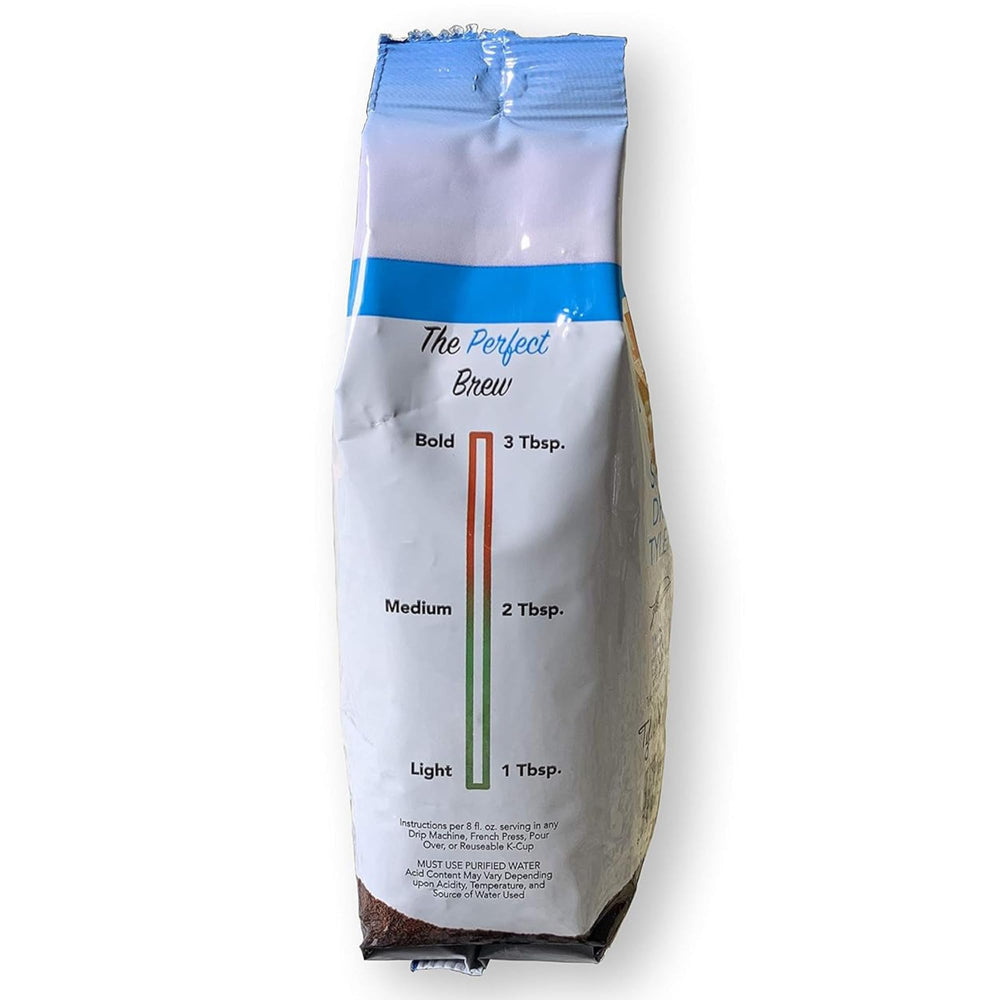 Tyler’s Coffee 100 percent Arabica highlights premium beans and smooth taste.