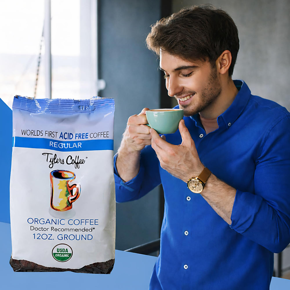 Tyler’s Coffee enamel-friendly cup helps keep teeth feeling fresh.