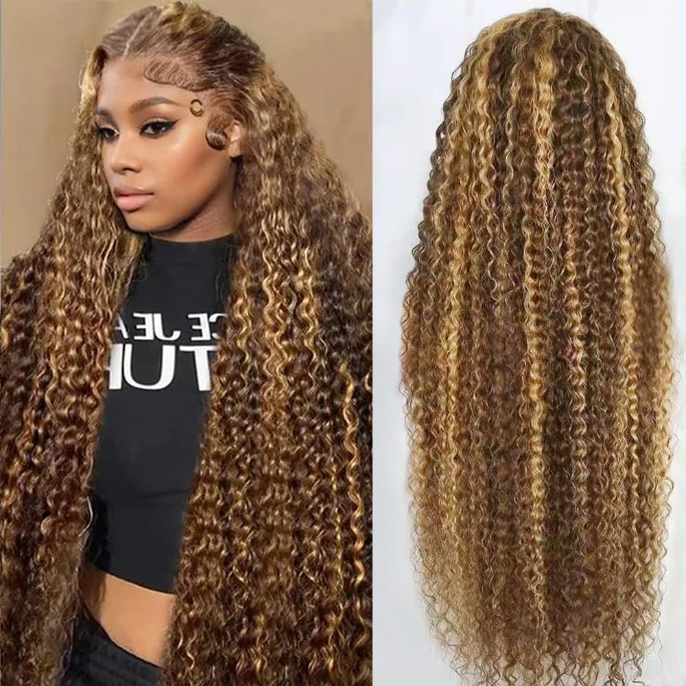 Tylokra 30-inch highlight ombre lace-front wig for natural-looking volume.
