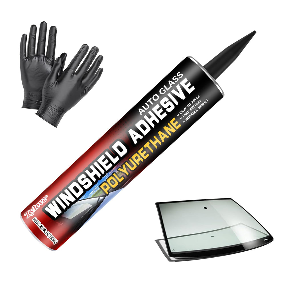 Tylove repair kit in-use demonstrates multipurpose glass edge bonding.