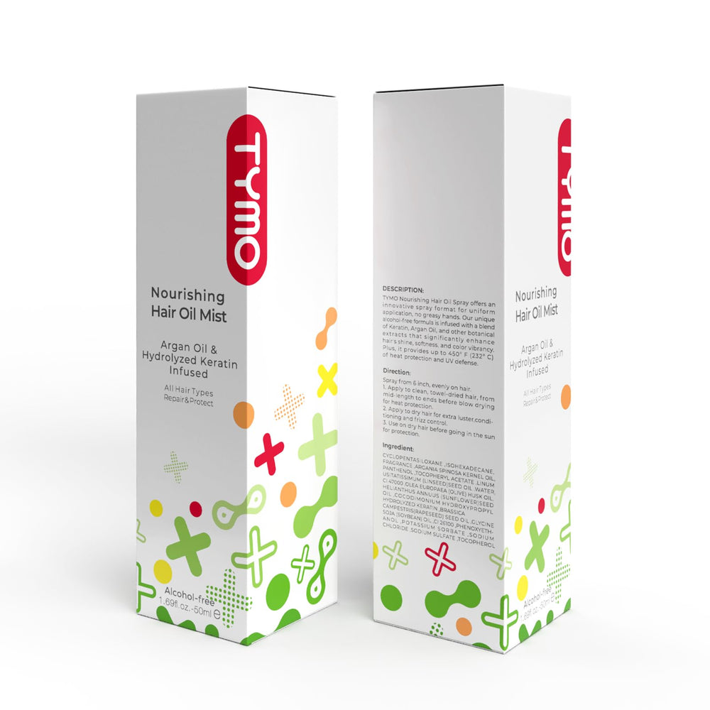 TYMO Argan Hair Oil Spray daily-use bottle ready for routine styling.