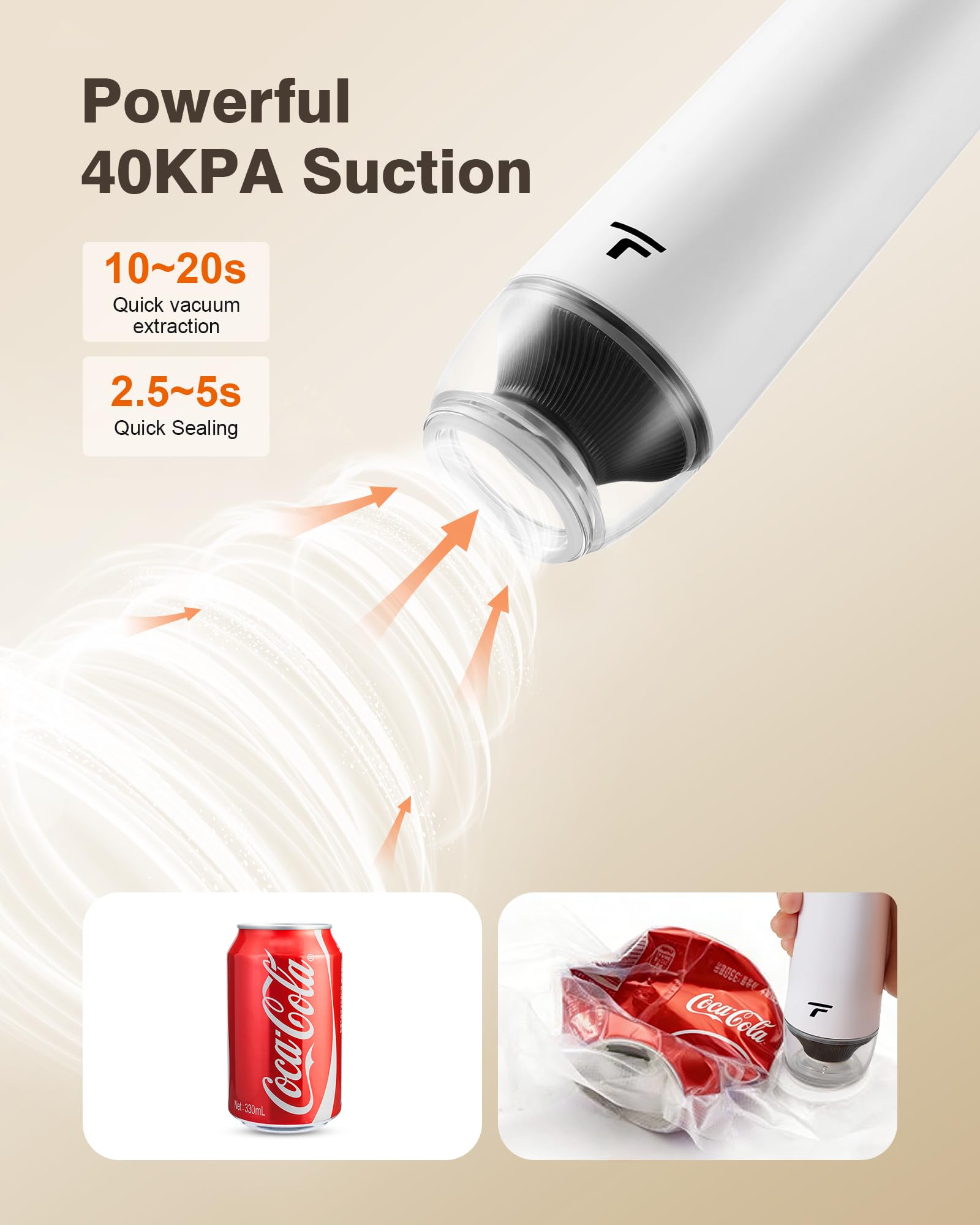Tynjuov sealer performing an 8-second seal for fast freshness