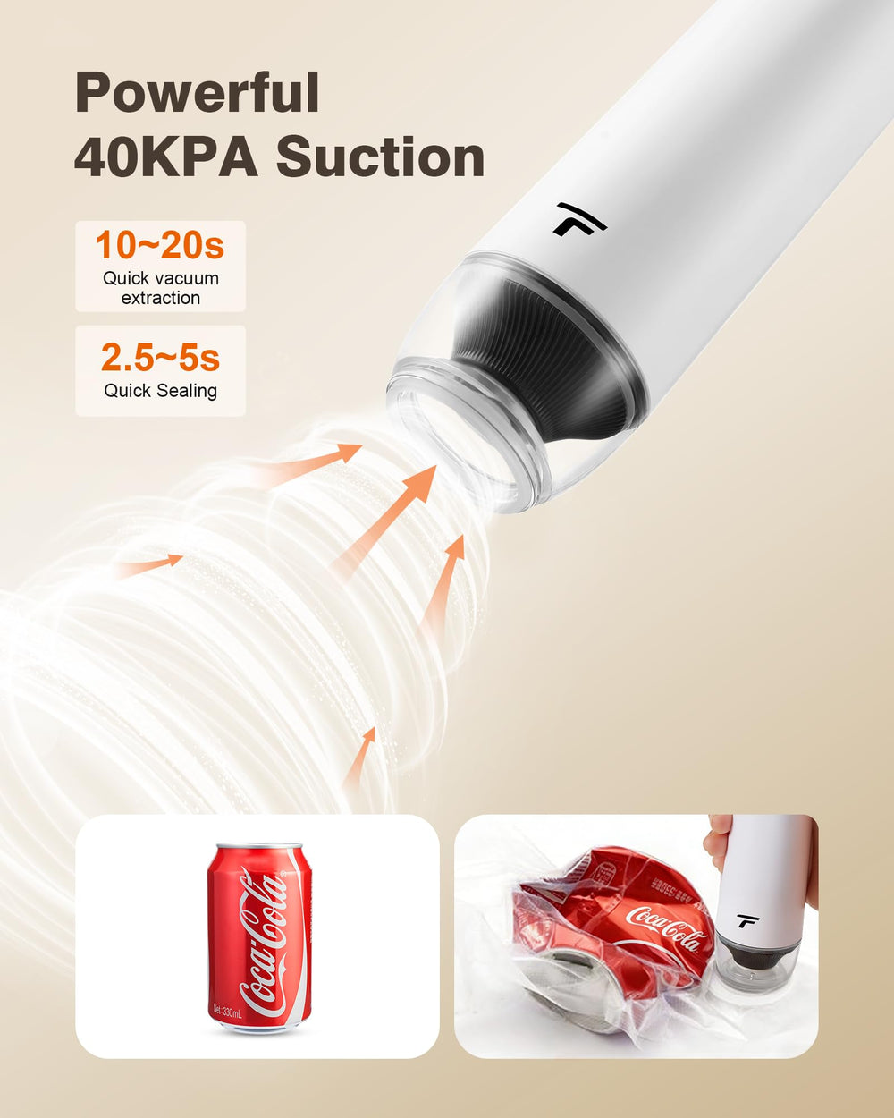 Tynjuov sealer performing an 8-second seal for fast freshness