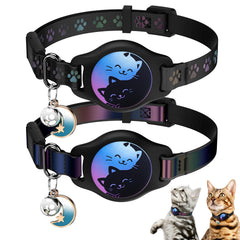 Typecase cat collar with Airtag holder—two-pack for easy tracking and safety.