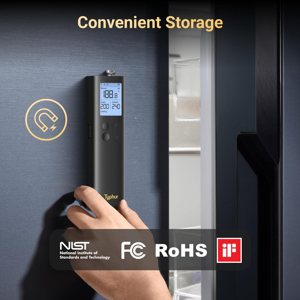 Typhur Sync Gold through-wall signal enables kitchen-to-table monitoring.