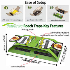 Tysonir roach traps indoor strong glue ensures pests stay captured.