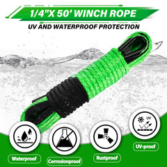 TYT rope close-up shows 12-strand braided rope for durability and easy splicing.