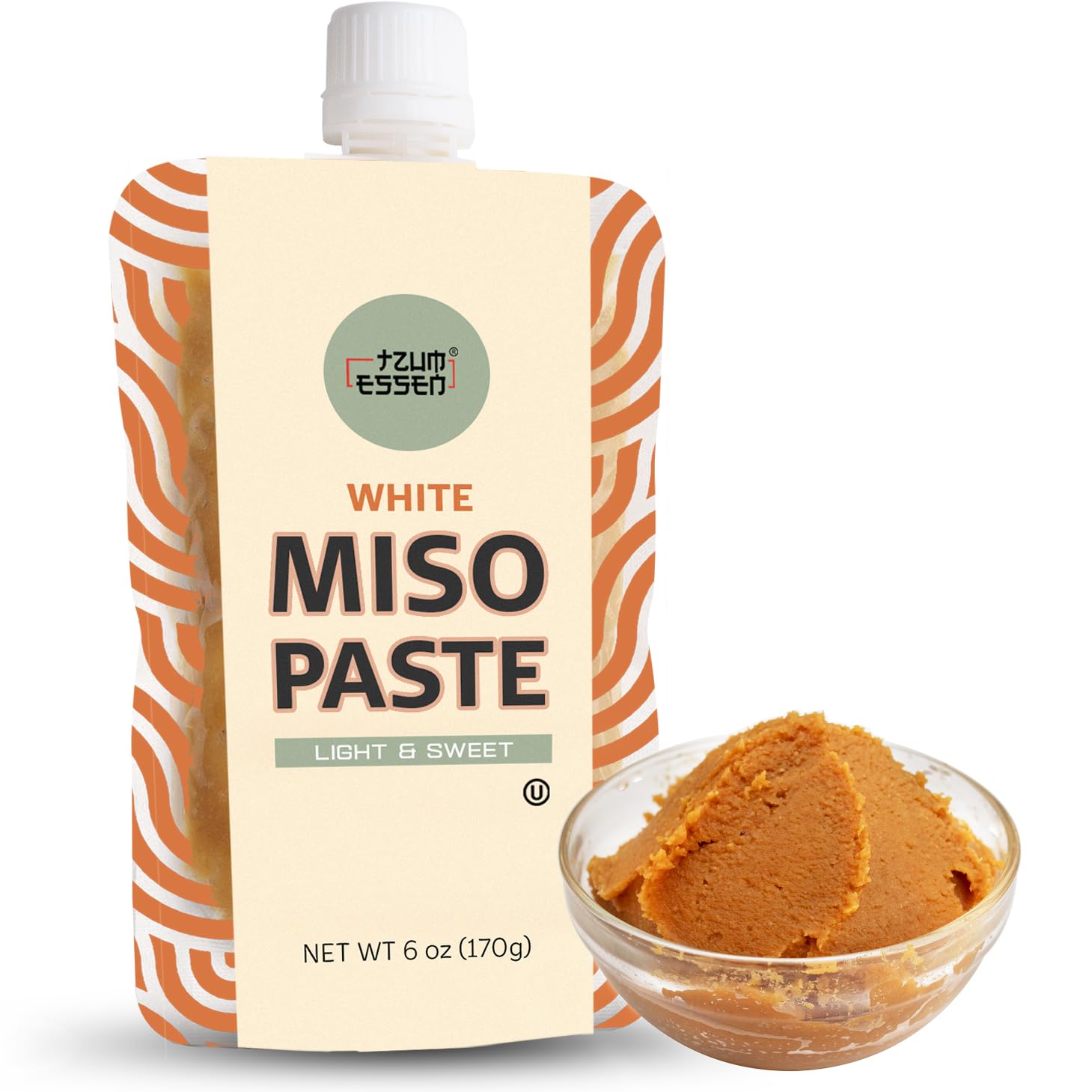 Tzum Essen White Miso Paste packaging shown for pantry storage and quick access.