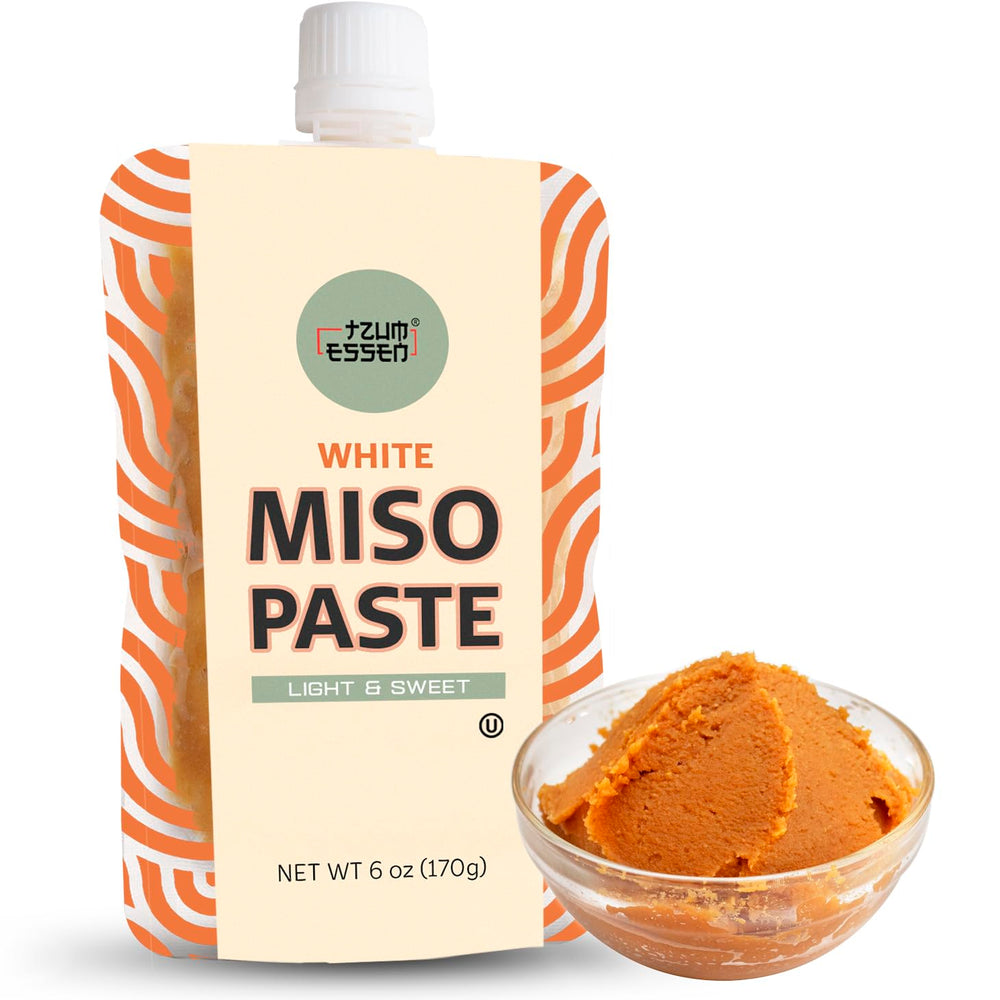 Tzum Essen White Miso Paste packaging shown for pantry storage and quick access.