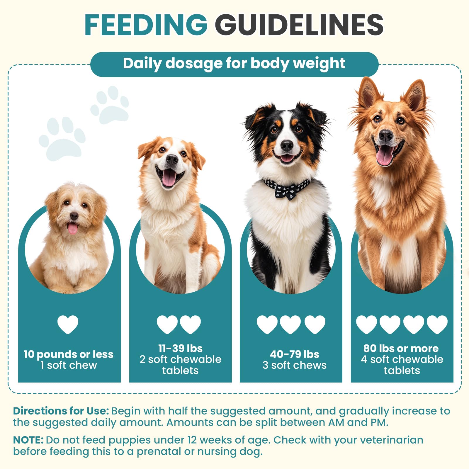 TzzyiC dog probiotics enzyme blend shows breakdown of nutrients.
