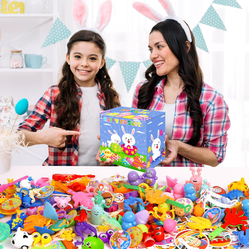 U-Zomir Easter egg fillers including spinning tops for quick play