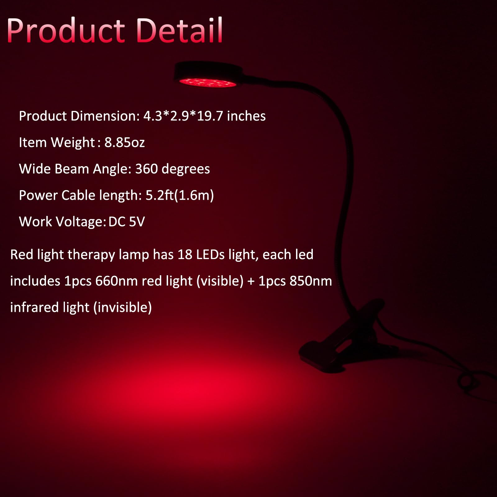 U4GLORY red light therapy panel angle-adjustable for precise targeting