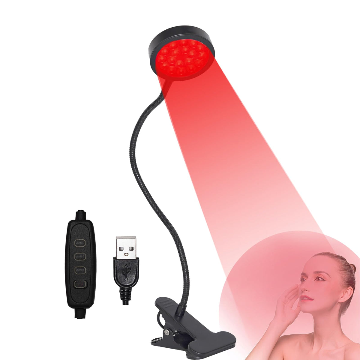 U4GLORY red light therapy panel front view for at-home skin care sessions