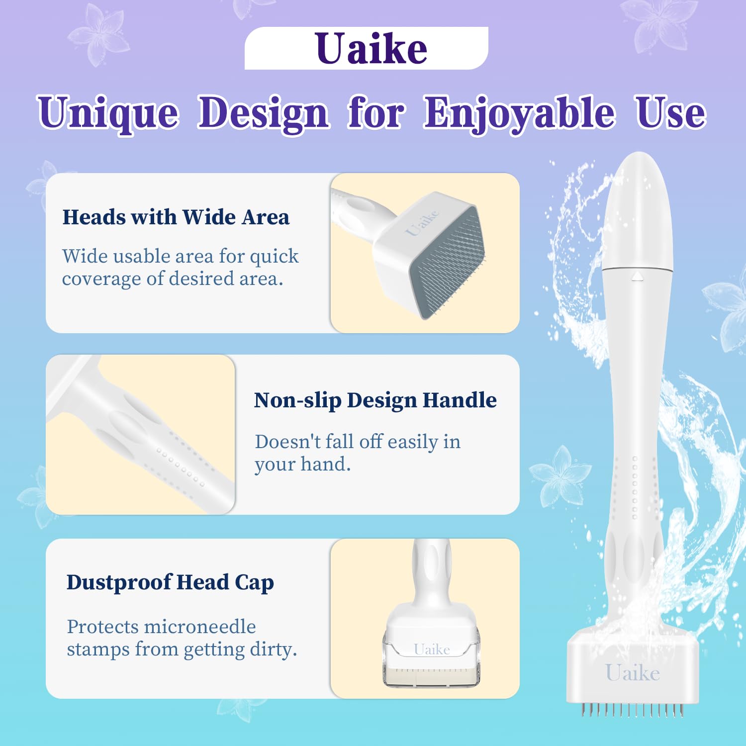 Uaike Derma Stamp at-home use: compact tool for travel skincare sessions.