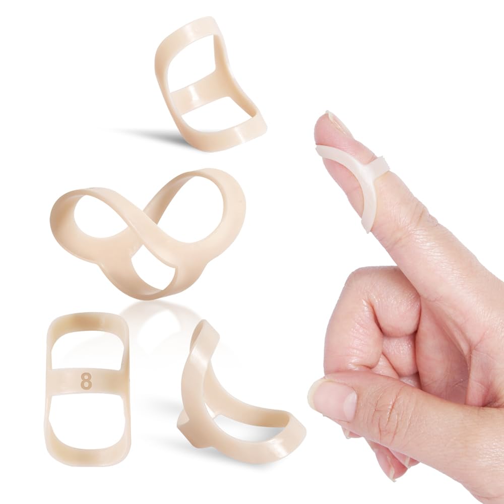 UAKIKAU oval finger splint packaging displays eight-piece set for multiple finger sizes