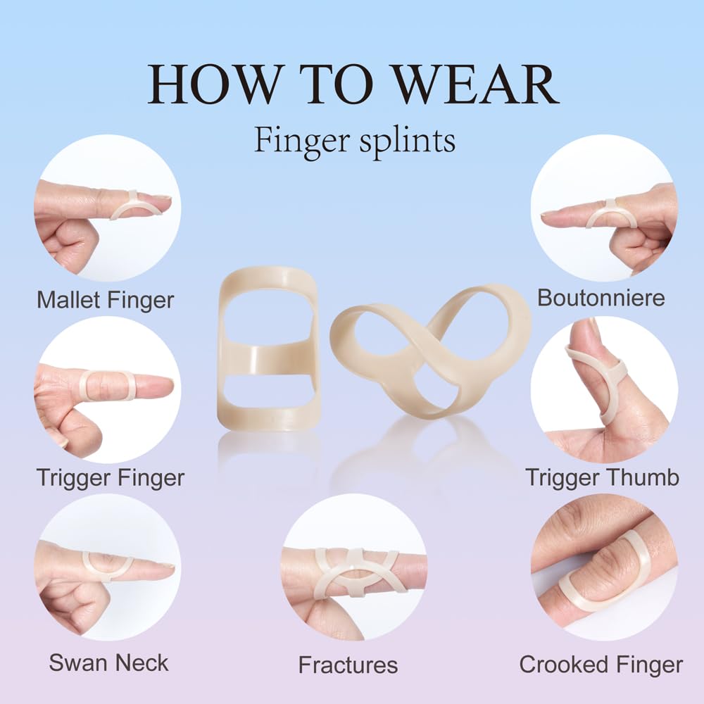 UAKIKAU oval finger splint worn on finger demonstrates discreet daily support