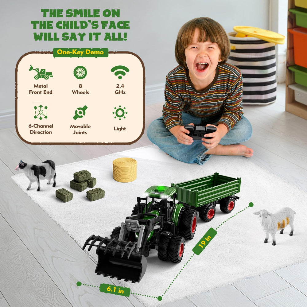 Uarzt RC tractor supports multiplayer play with 2.4 GHz connectivity.