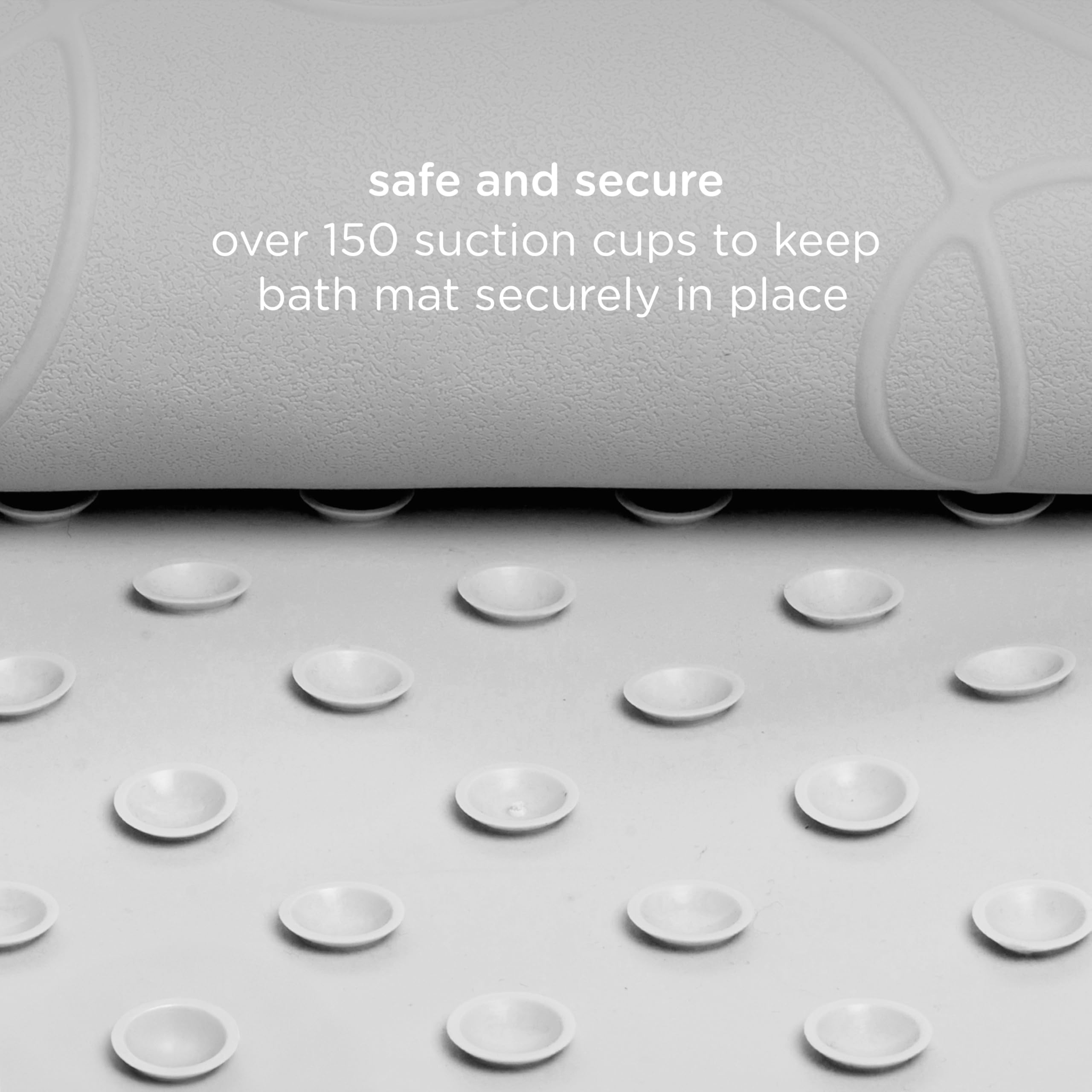 Ubbi compatible with smooth bath surfaces ensures stability.