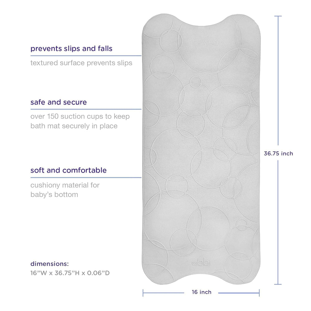 Ubbi cushioned surface offers gentle contact for baby's skin.
