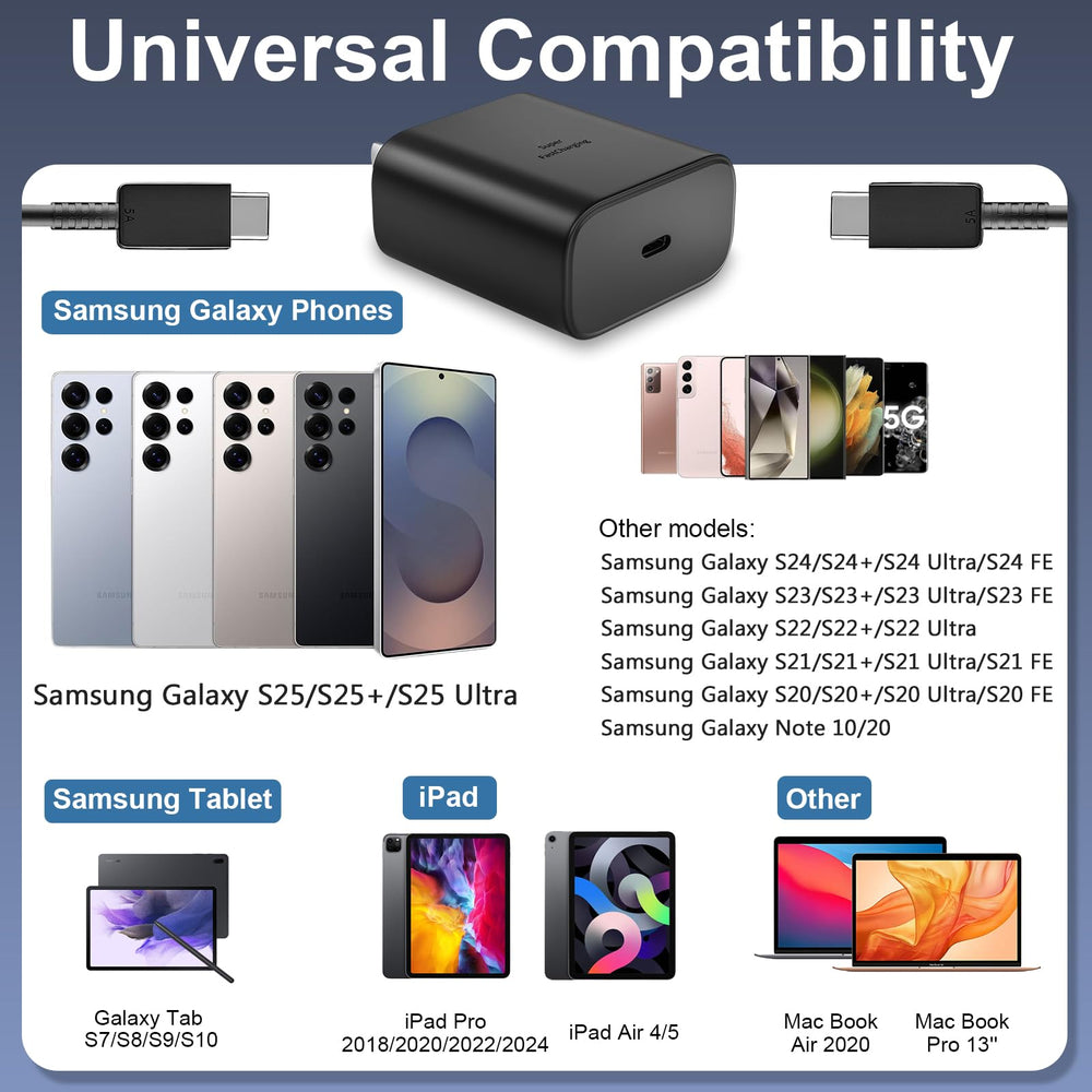 Ubearkk compatible with Samsung Galaxy devices for fast charging and syncing