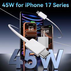 Ubearkk 45W charging block for iPhone 17 series delivers quick power