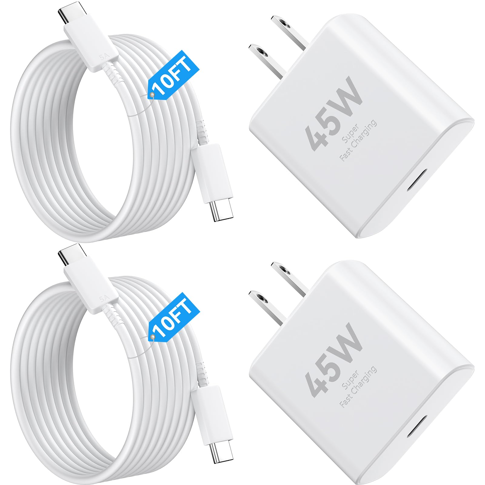 Ubearkk USB-C 45W cable, 10ft, for fast charging anywhere