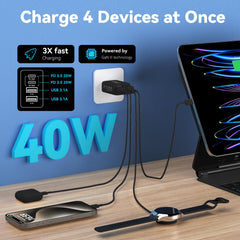 Ubearkk USB C wall charger block, compact design fits in a bag for travel.