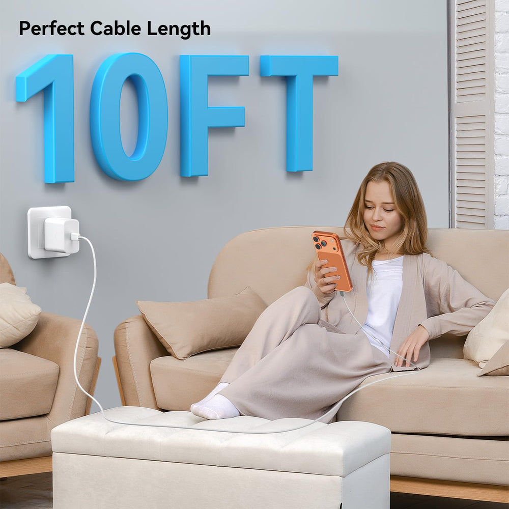 Ubearkk white charging kit fits neatly on desk or nightstand