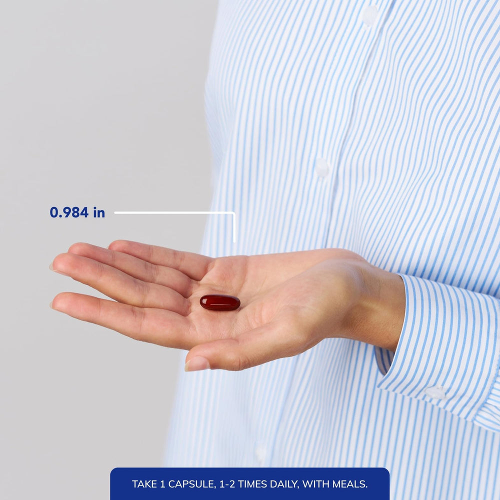 Ubiquinol-QH capsules close-up reveal smooth coating