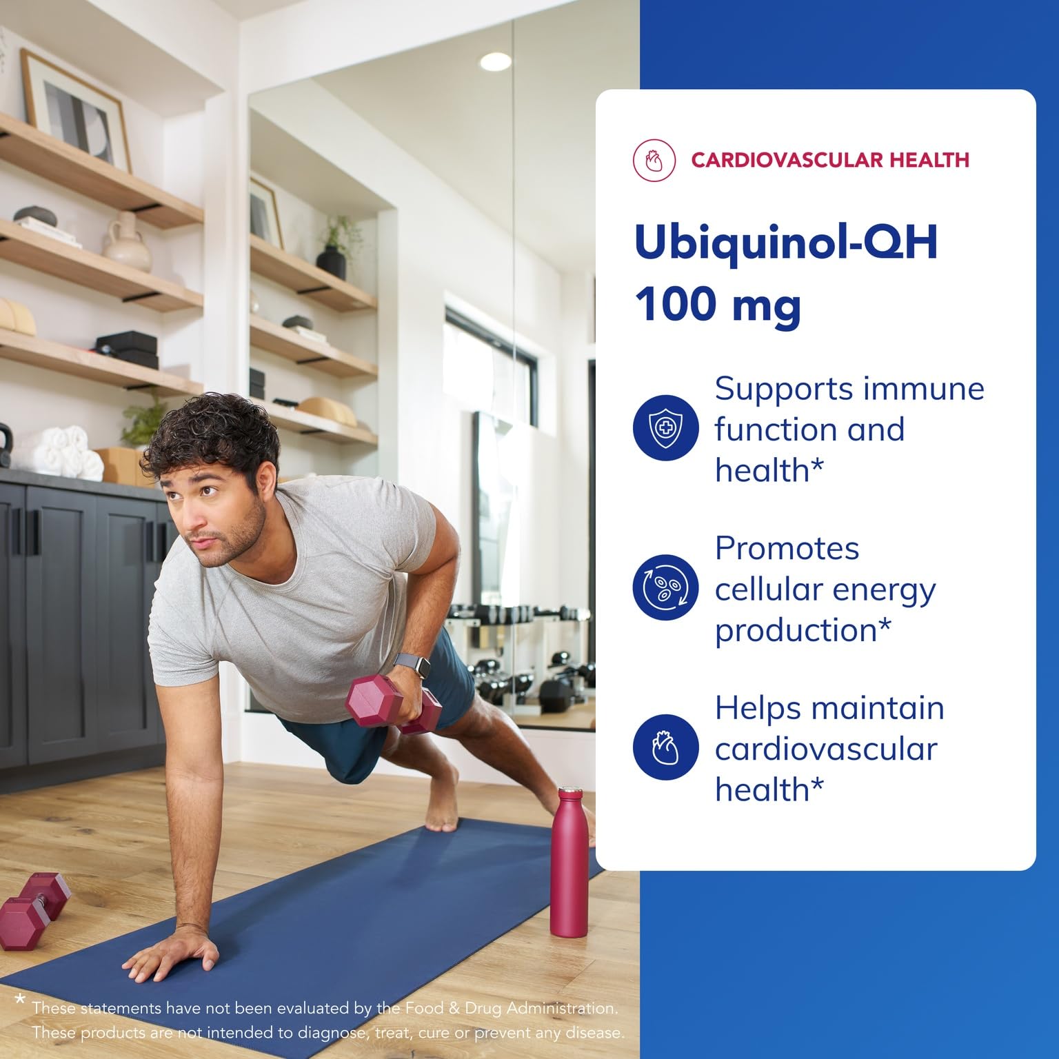 Ubiquinol-QH label packaging highlights Kaneka Ubiquinol ingredients