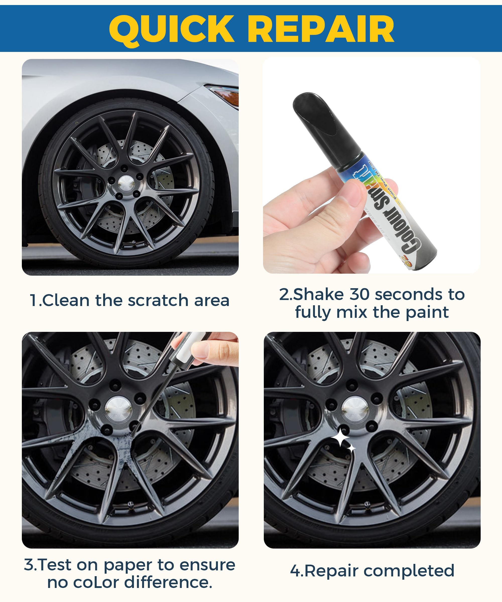 UBOG black touch-up paint for cars dries in minutes