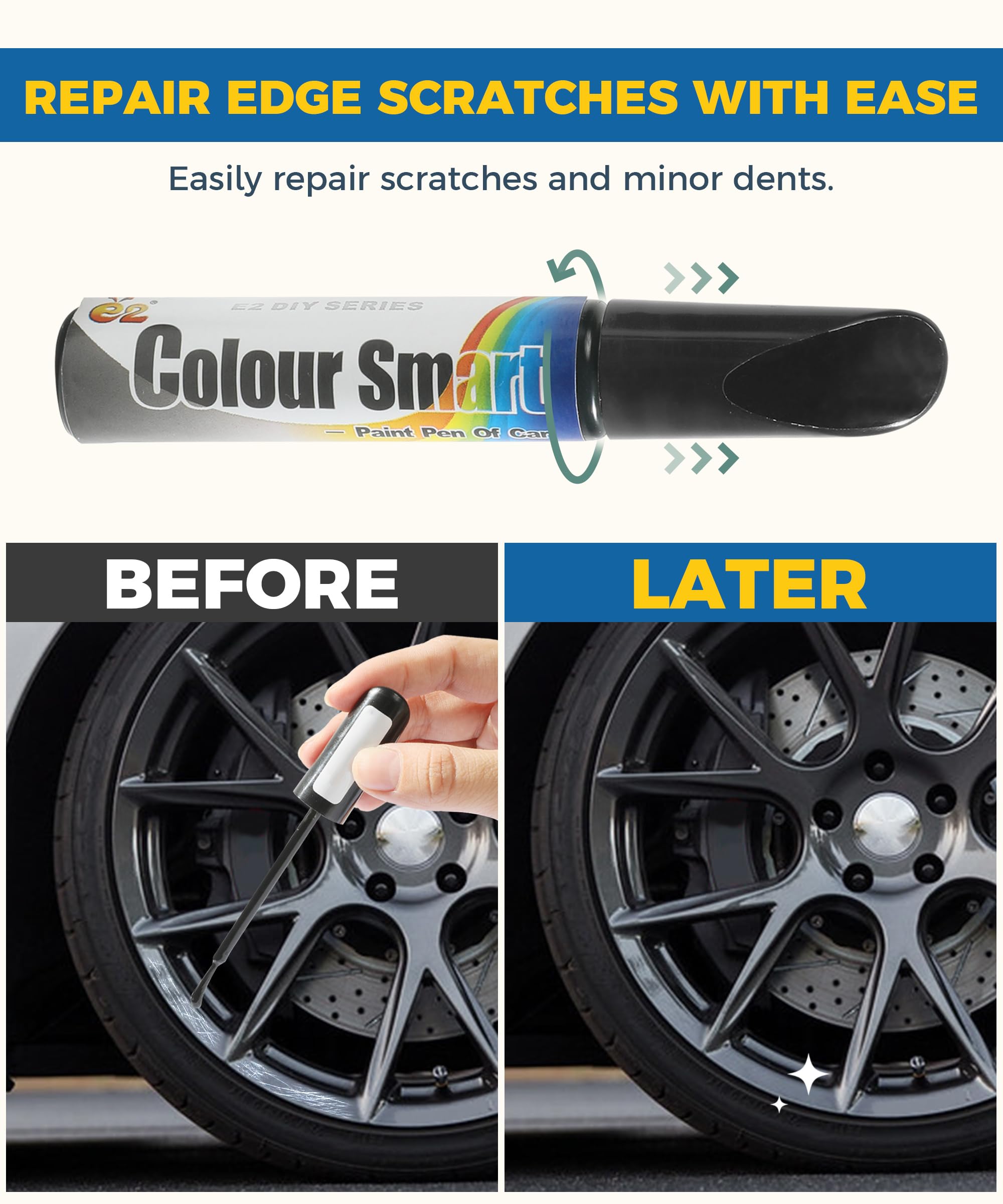 UBOG rim scratch repair in action on a wheel