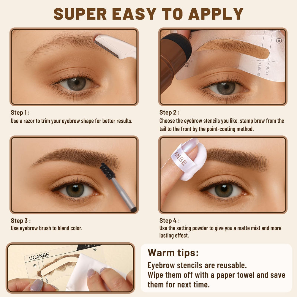 UCANBE eyebrow razor for clean shaping before application.