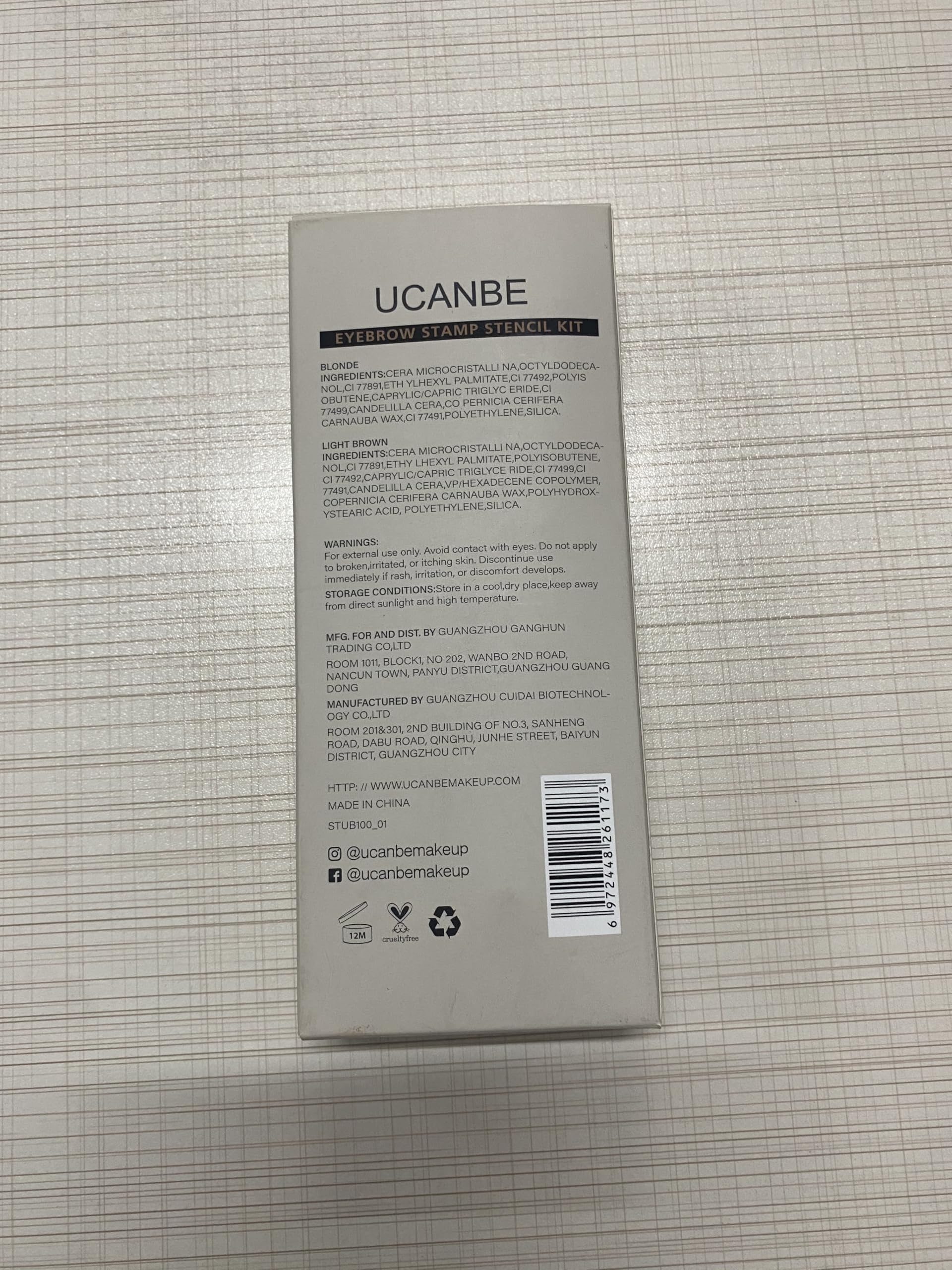 UCANBE travel-friendly eyebrow kit for on-the-go brow touch-ups.