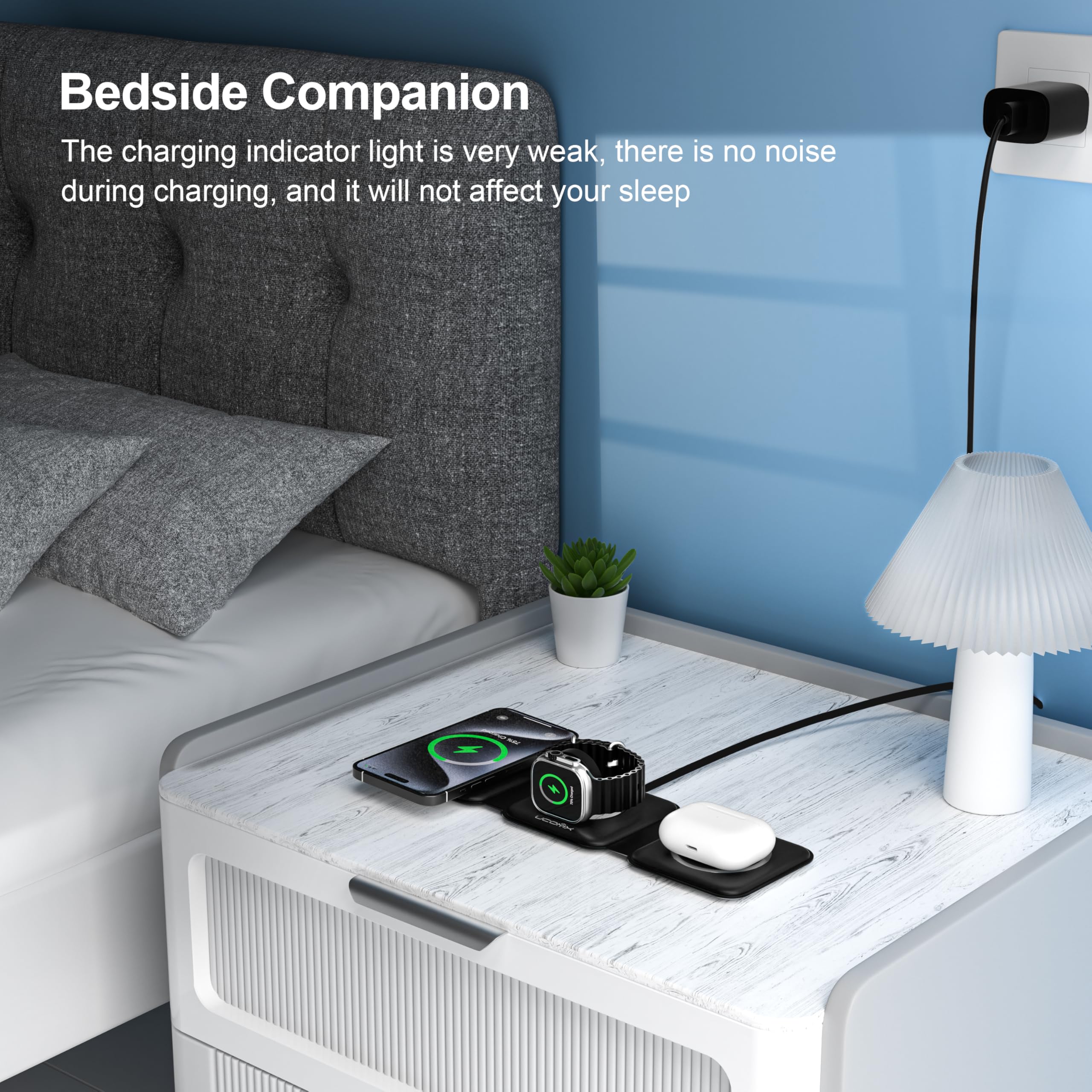 UCOMX magnetic isolation layer design reduces electromagnetic exposure for safer setup.