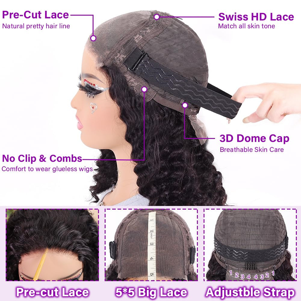 UCUVIC wear-and-go glueless wig for quick styling without glue